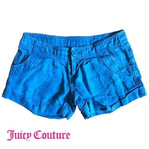 Juicy Couture 100% Linen Cuffed-Hem Shorts | Sz. 0